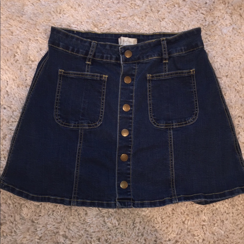 Altard state denim button up skirt